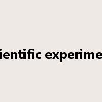 scientific experiment是什么意思