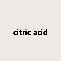 citric acid是什么意思