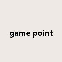 game point是什么意思