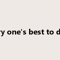 try one's best to do是什么意思