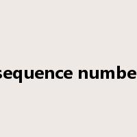 sequence number是什么意思