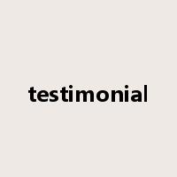 testimonial是什么意思