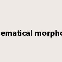 mathematical morphology是什么意思