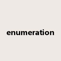 enumeration是什么意思