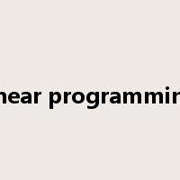 linear programming是什么意思