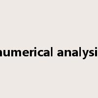 numerical analysis是什么意思