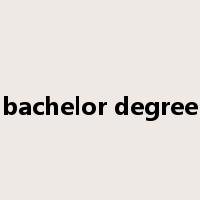 bachelor degree是什么意思