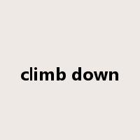 climb down是什么意思