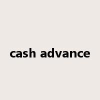 cash advance是什么意思