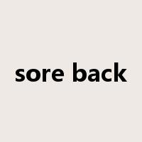 sore back是什么意思