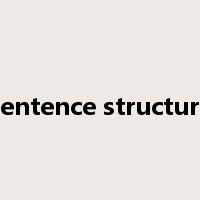 sentence structure是什么意思