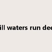 still waters run deep是什么意思