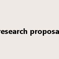 research proposal是什么意思