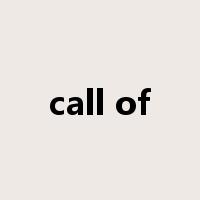 call of是什么意思