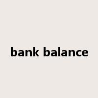 bank balance是什么意思