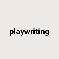 playwriting是什么意思