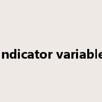 indicator variable是什么意思