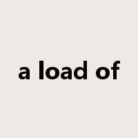a load of是什么意思
