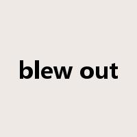 blew out是什么意思