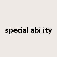 special ability是什么意思