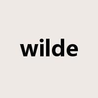 wilde是什么意思