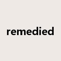 remedied是什么意思