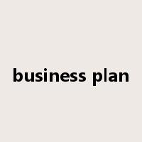 business plan是什么意思