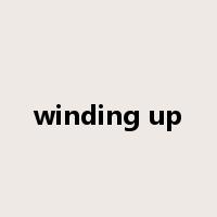 winding up是什么意思