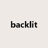 backlit是什么意思