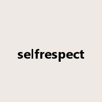selfrespect是什么意思