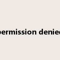 permission denied是什么意思