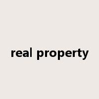 real property是什么意思