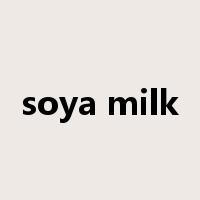 soya milk是什么意思