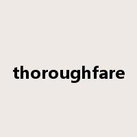 thoroughfare是什么意思