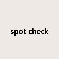 spot check是什么意思