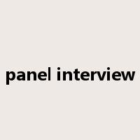 panel interview是什么意思