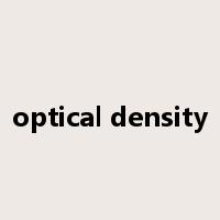optical density是什么意思