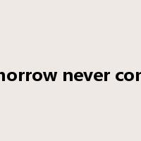 tomorrow never comes是什么意思