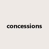 concessions是什么意思