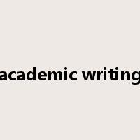 academic writing是什么意思