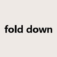 fold down是什么意思