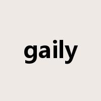 gaily是什么意思