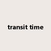 transit time是什么意思