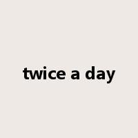 twice a day是什么意思