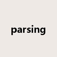 parsing是什么意思