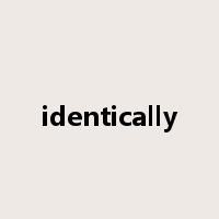 identically是什么意思
