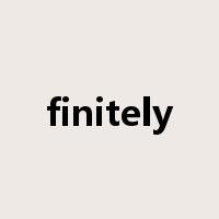finitely是什么意思