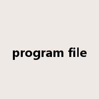 program file是什么意思