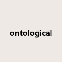 ontological是什么意思