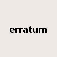 erratum是什么意思